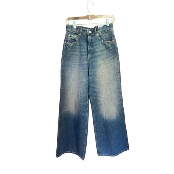 SRADIVARIUS Womans Loose Wide Fit Jeans Sz 4/32 NWT - Picture 1 of 10